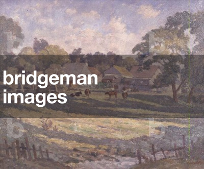 Cattle Grazing Outside a Village