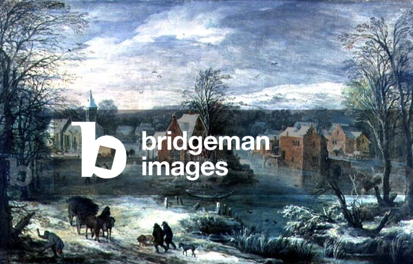 Village Landscape in Winter (panel)