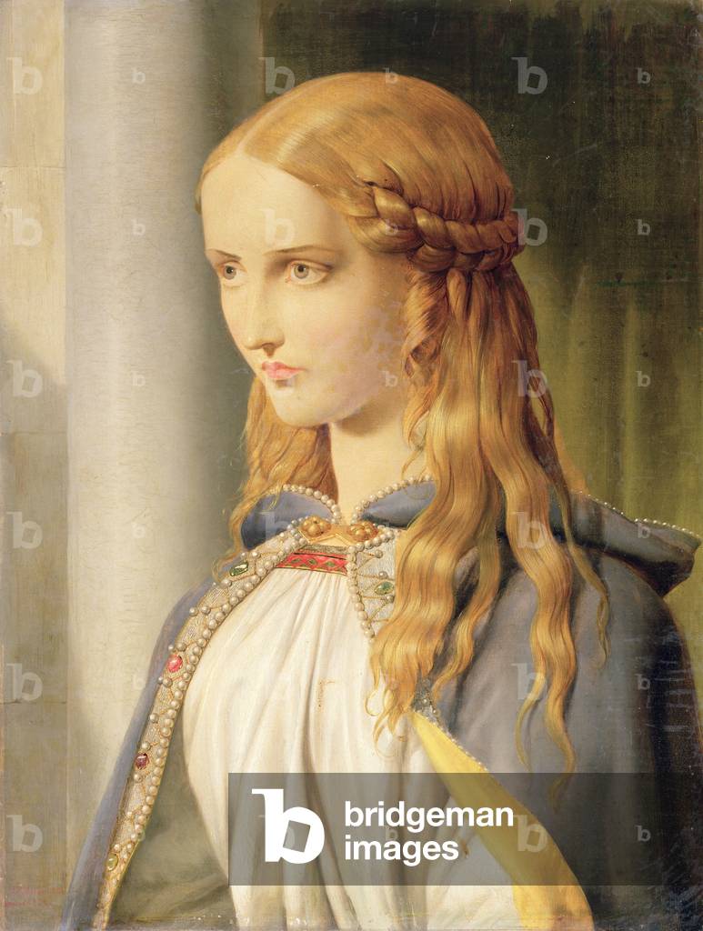 Cordelia Disinherited, 1850 (oil on canvas) (detail of 90710)
