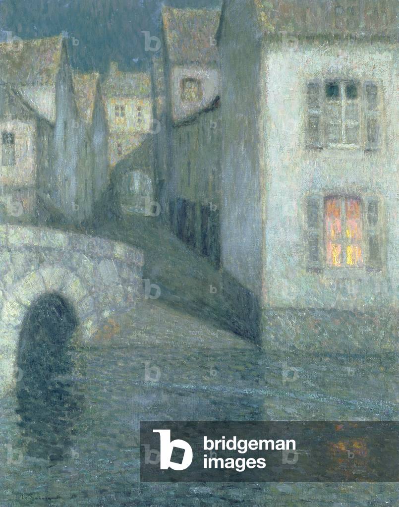 Houses on the river, Chartres, 1929