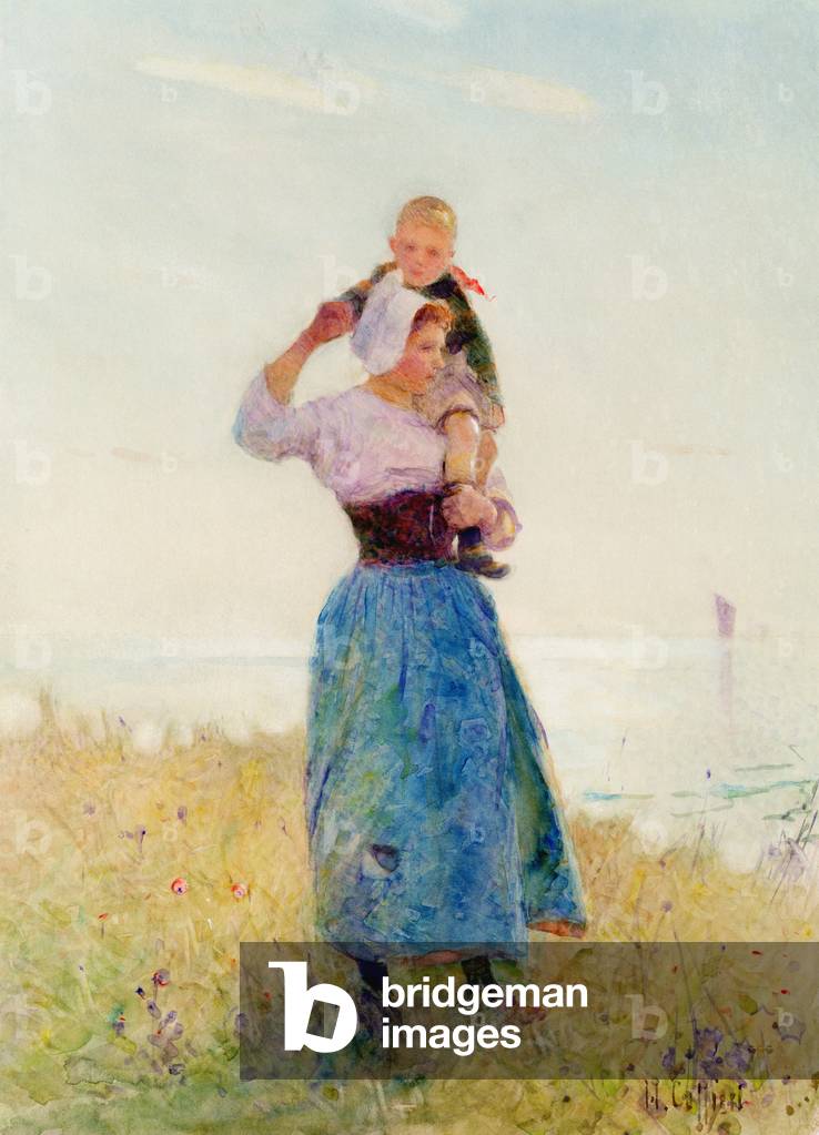 Woman and Child in a Meadow