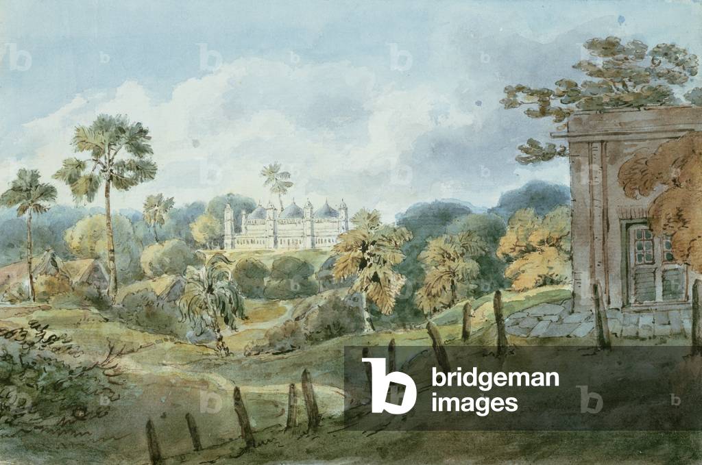 View from Captain Williams' Bungalow at Mongheer (Munger), c.1808 (w/c)