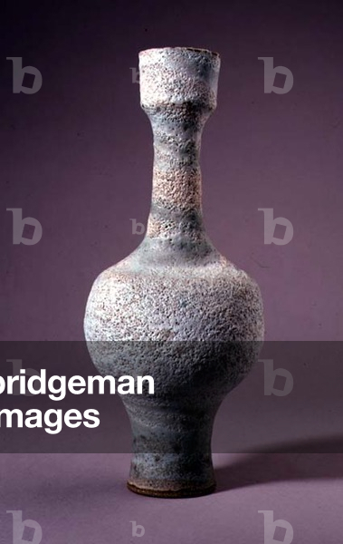 An off-white pitted glaze stoneware vase, c.1978 (ceramic)