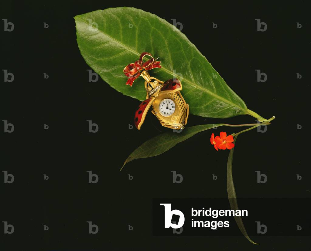 Ladybird form watch, by Leroy et Fils (enamel and gold)