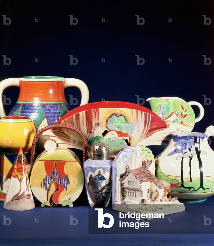 Collection of 'Bizarre' series ceramics (ceramic)