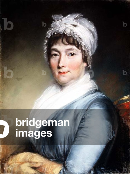 Portrait of a lady wearing a lace bonnet (pastel)
