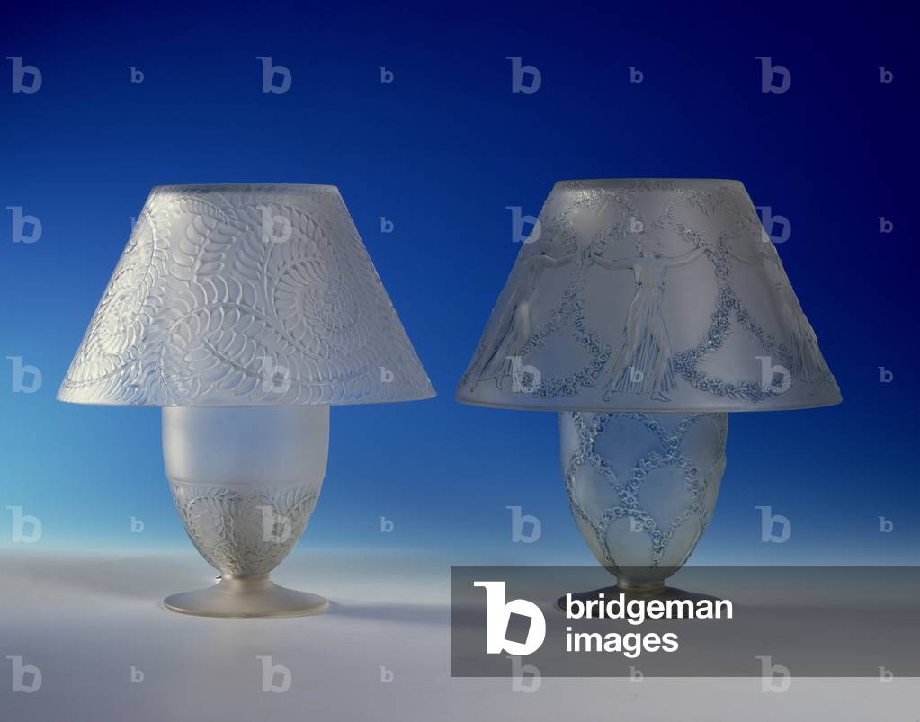 Feuillages Frosted Tables Lamps (glass)