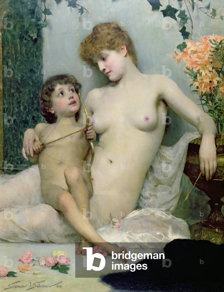 Love's First Lesson, 1885 (oil on canvas)