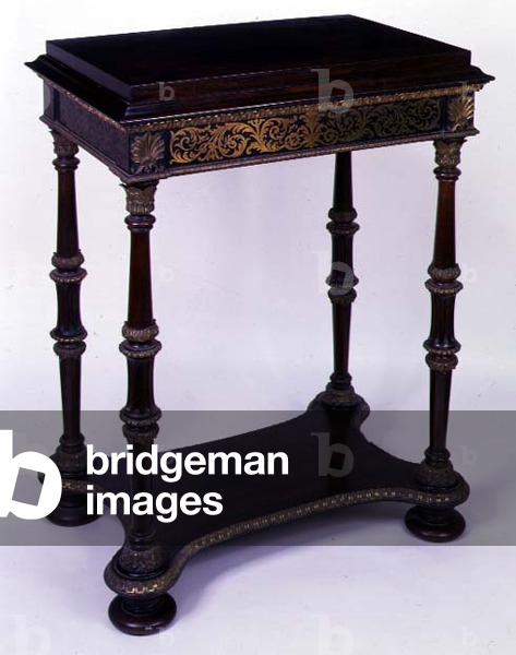 Table with Boulle work and bronze mounts, 19th century