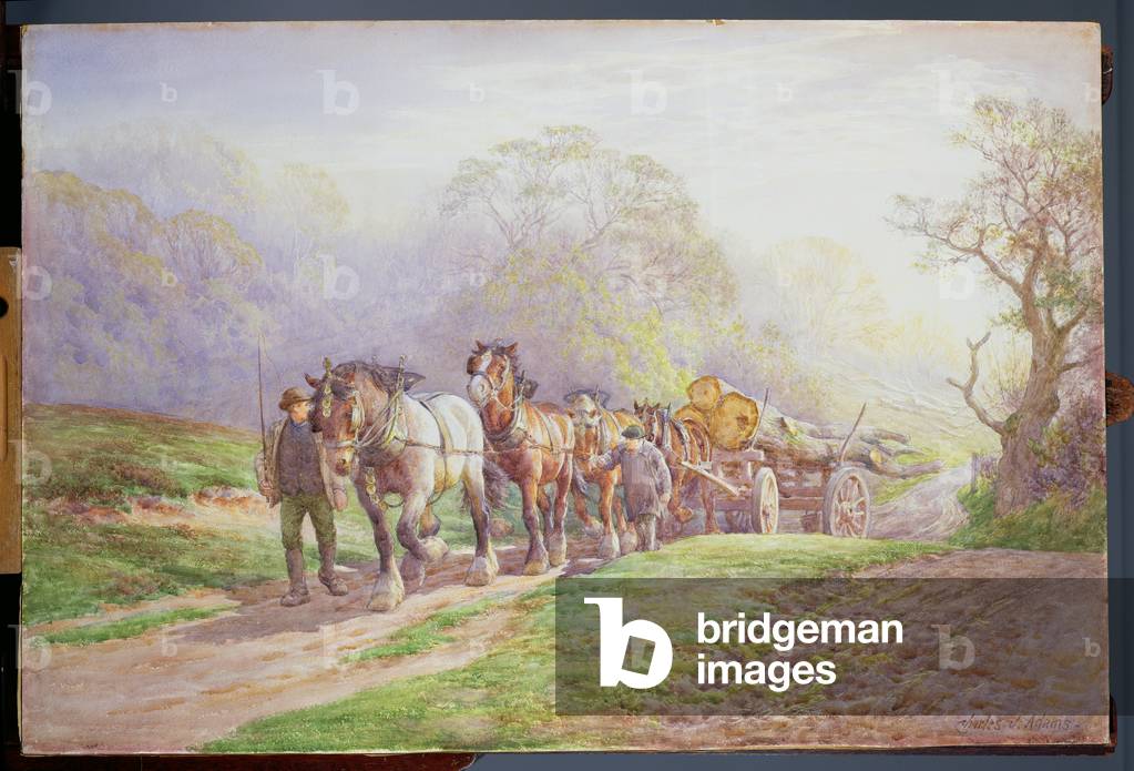 A Logging Team returning Home (w/c)