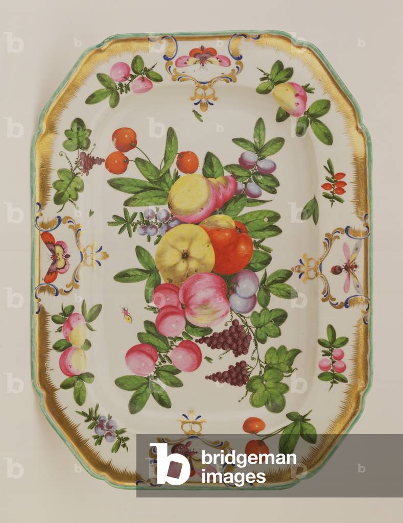 Worcester oblong dish from the Duke of Gloucester service, 1775-78 (porcelain)