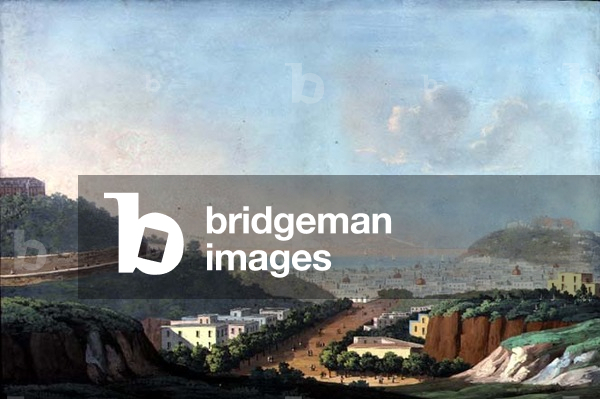 View of Naples from Capodimonte and the Gulf of Pozzouli (gouache on paper)
