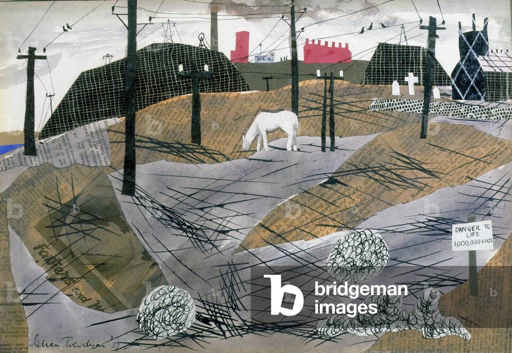 Horse Grazing in an Urban Landscape