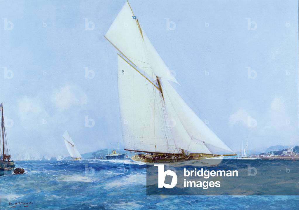 The 'Moonbeam' Winning the King's Cup at Cowes, 1920