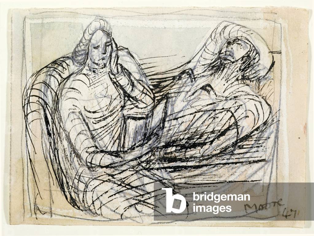 Two women resting, 1947