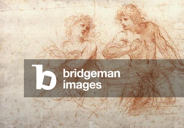 Study of a Naked Man and Woman (red chalk)