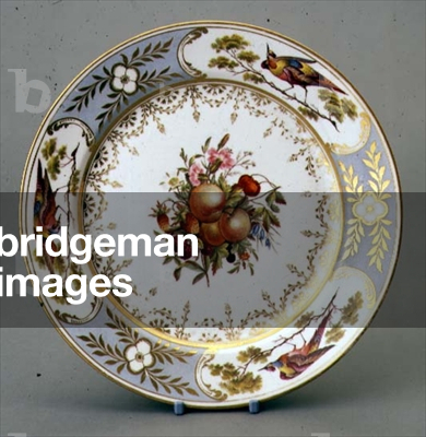 A Derby plate painted by George Complin, 1790 (porcelain)