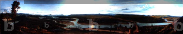 View across an extensive river valley