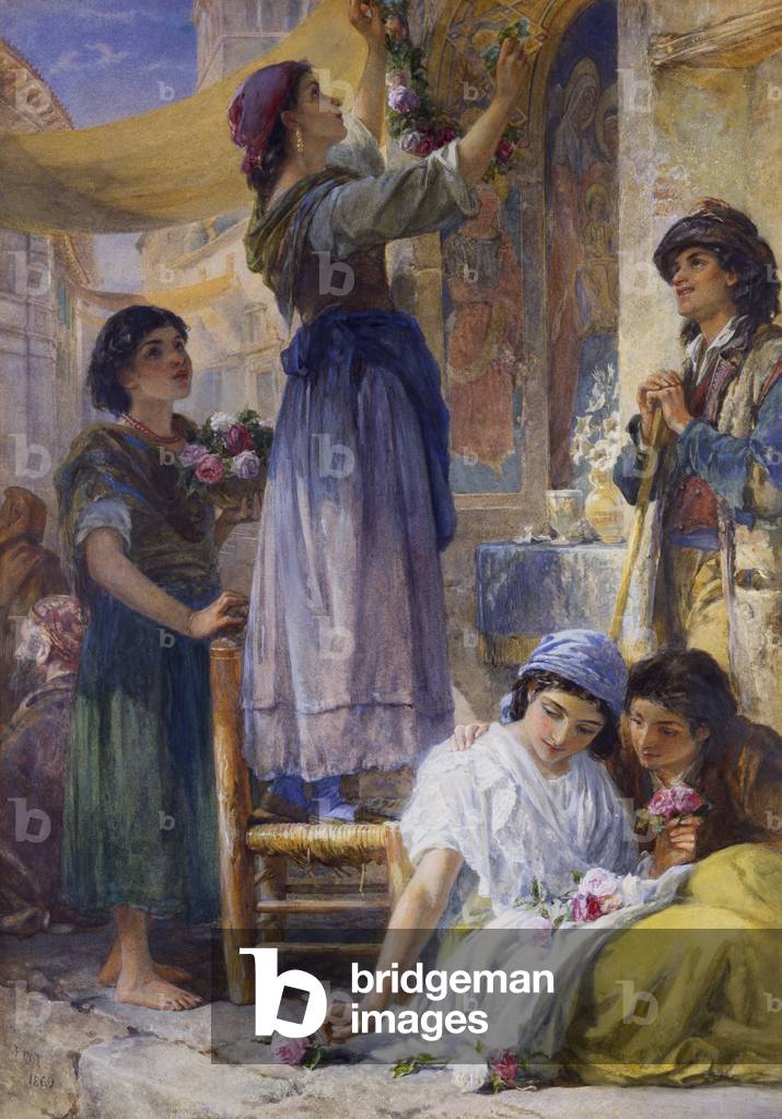 Preparing for the Festival, 1869 (w/c)