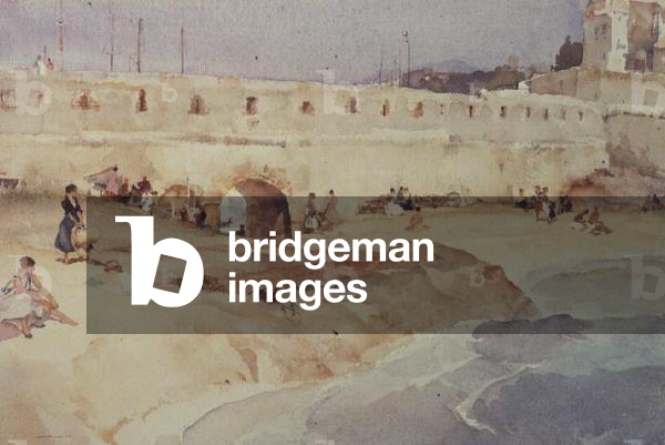 The Harbour Wall, Antibes (w/c)
