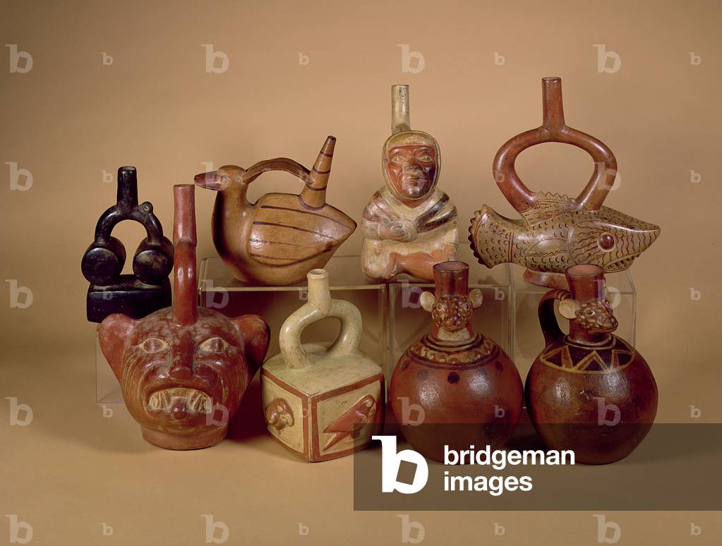 Mochica Stirrup Vessels, c.100-400 AD (ceramic)