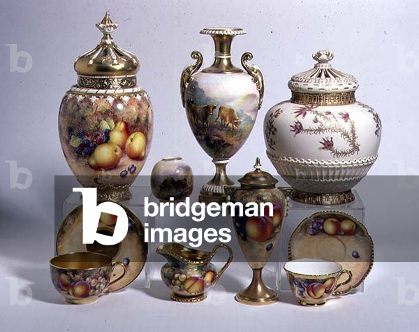 Selection of gilded Worcester porcelain, early 20th century (ceramic)
