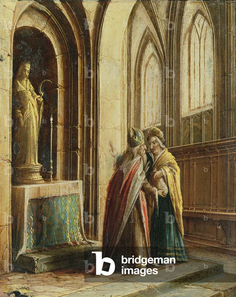 Two Figures in a Church