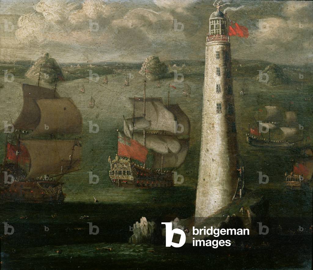 Men-o'-War and other Vessels before the Eddystone Lighthouse (see also 192756)