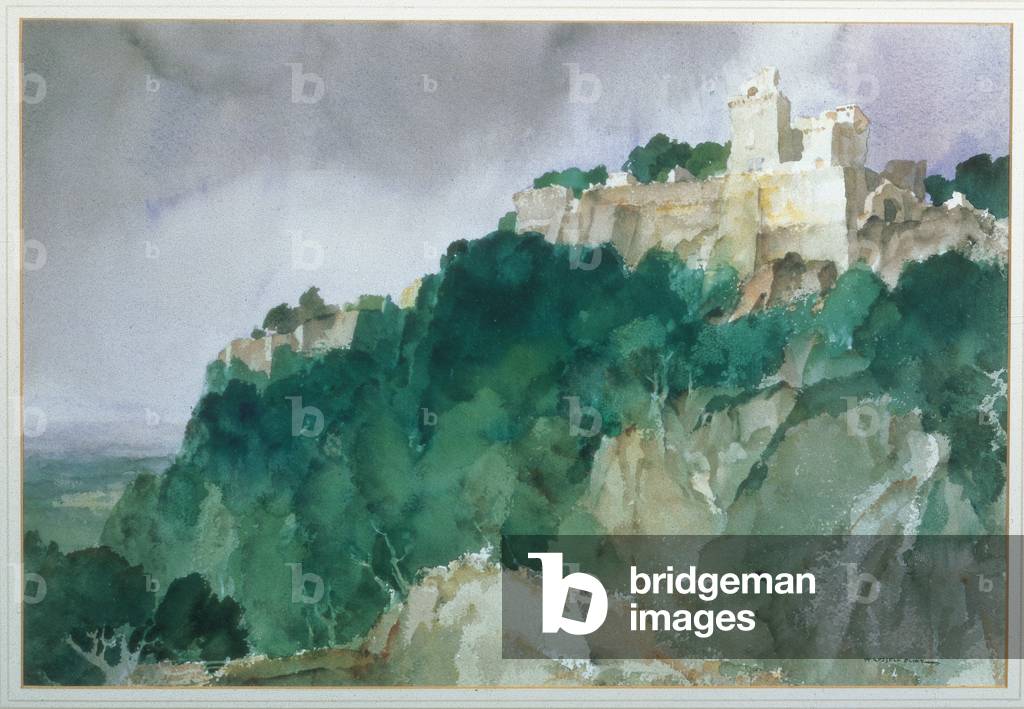 Landscape with a Castle (w/c)