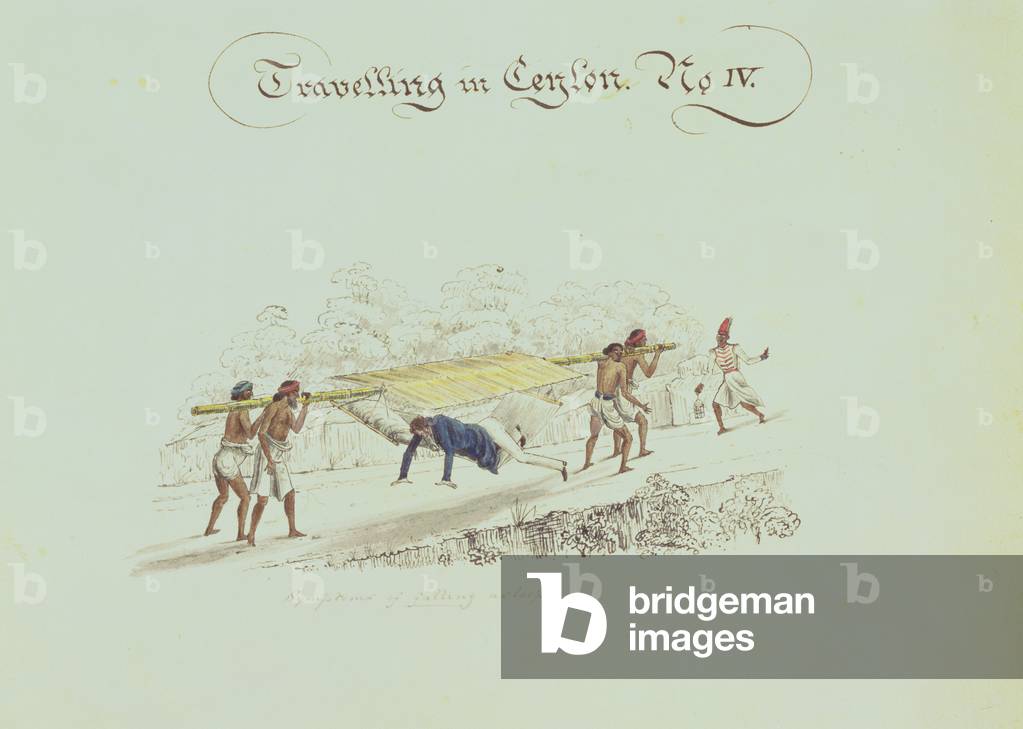 Travelling in Ceylon No.IV, c.1835 (pen & ink on paper)