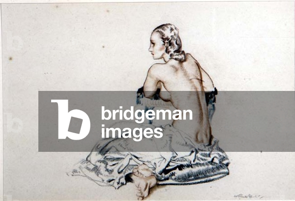 Study for the painting 'Models for Goddesses'