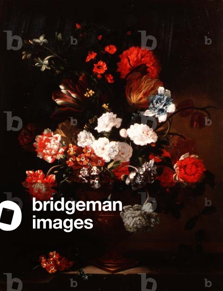 Still Life of Carnations, Tulips, Peonies and Other Flowers