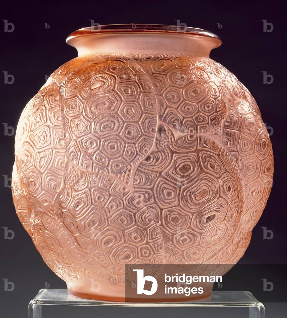 'Tortues', clear and frosted Alexandrite vase (glass)