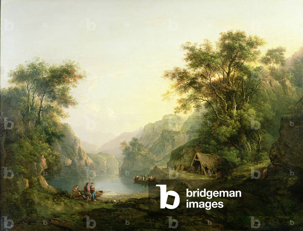 The Fishing Party, Loch Katrine, Scotland (oil on panel)