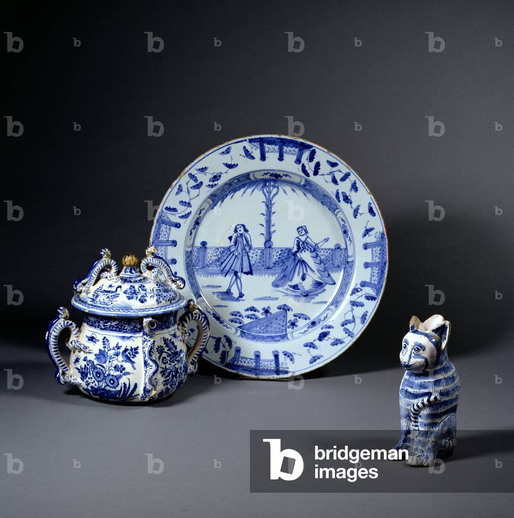 Selection of Delftware, c.1670 (ceramic)