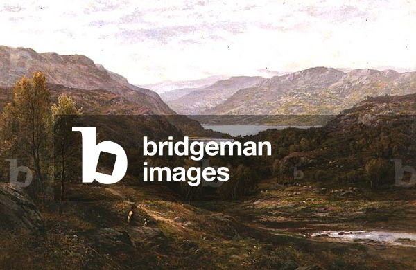 A Shepherd Boy with his Dog in a Highland Landscape, 1888