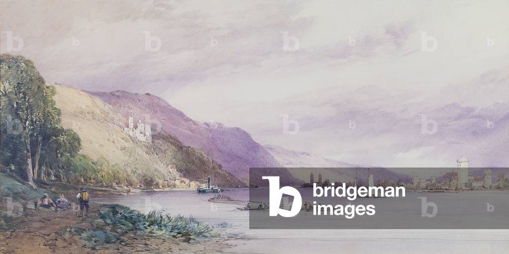 On the Rhine, 1861 (w/c)