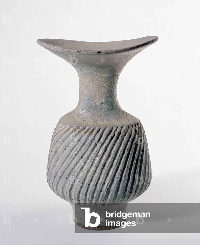 A stoneware 'fluted' vase, c.1970 (ceramic)
