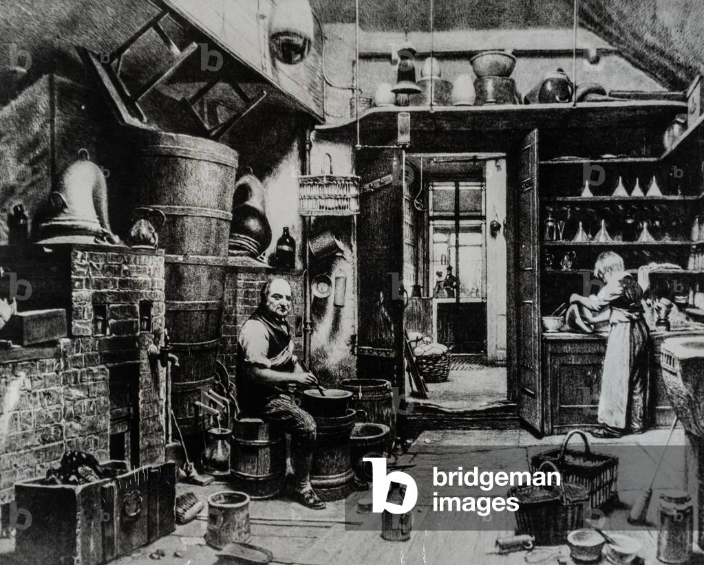 Photo of Painting “The Laboratory” by W. Hunt, Great Britain, 1842 (silver gelatin print)