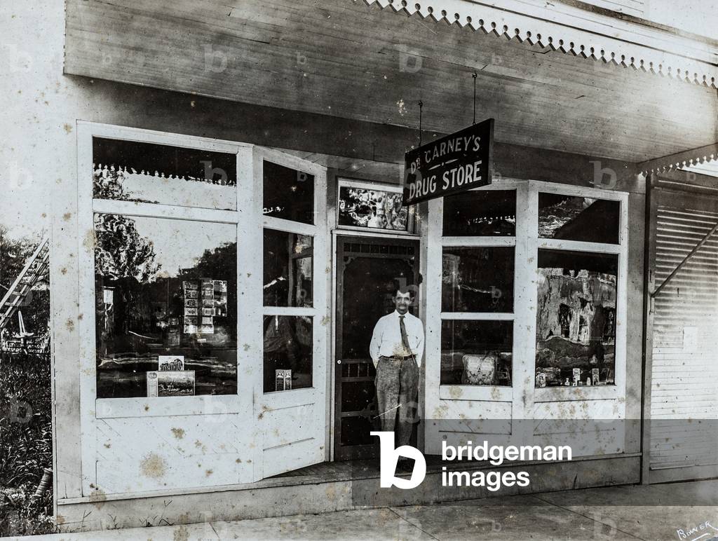 Dr. Carney’s Drug Store, Storefront, c.1910 (silver gelatin print)