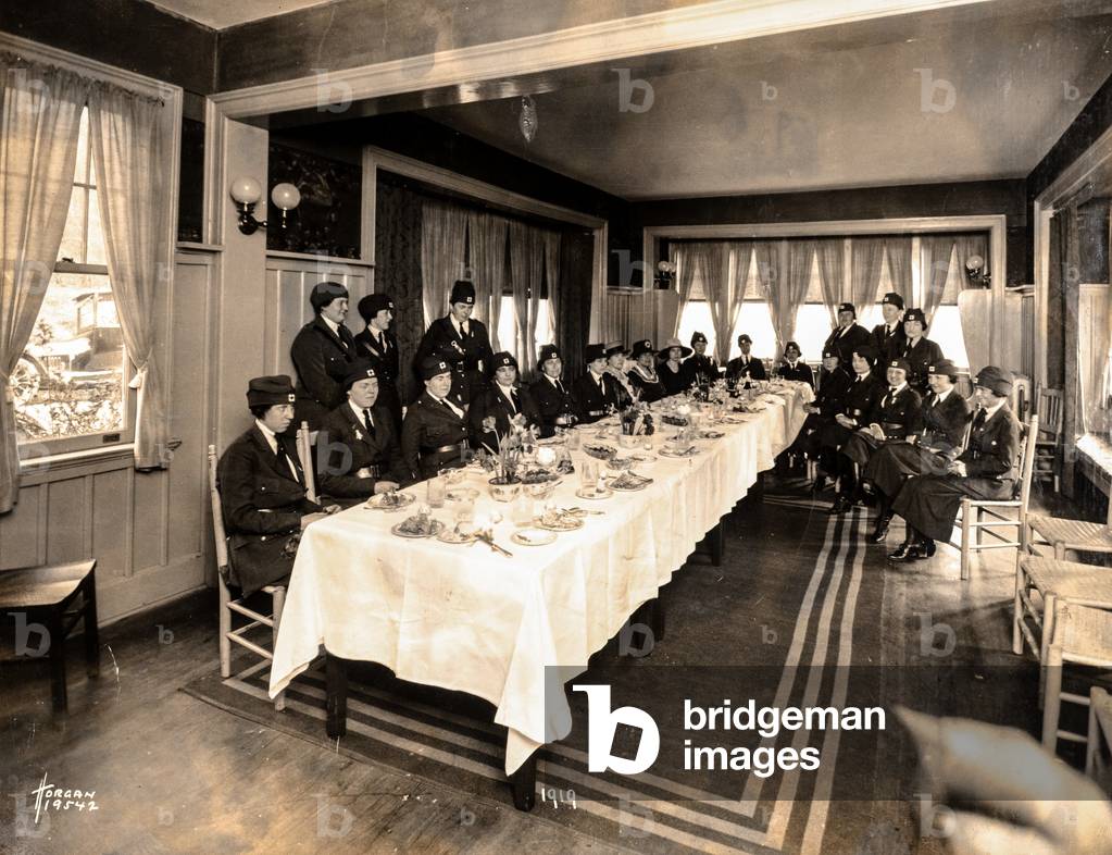 Group Portrait of American Red Cross Motor Corps Nurses, Scranton, PA, USA, 1919 (silver gelatin print)