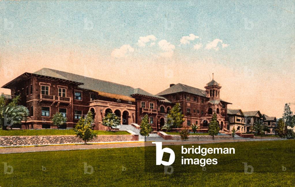 Pasadena, Hospital, Pasadena, California, 1951 (postcard)