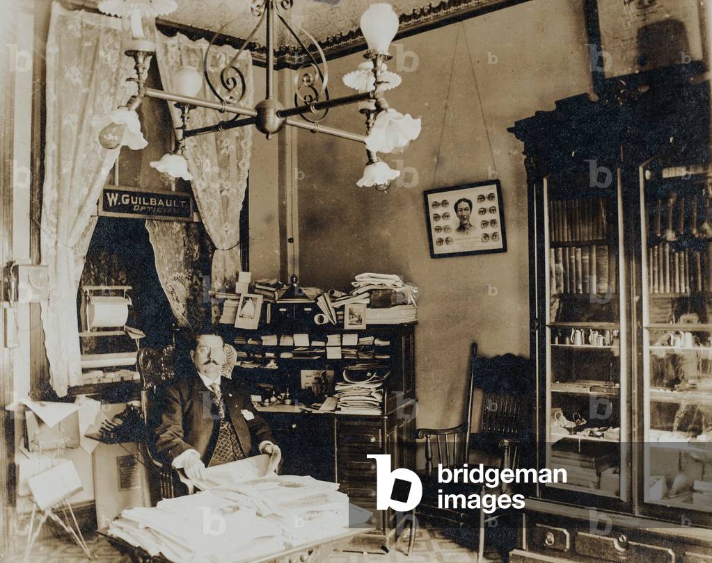 W. Guilbault, Optician, c.1900 (silver gelatin print)