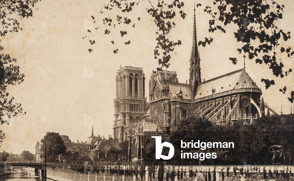 Notre Dame - L’Adside, Paris with Advertisement for Urochima on reverse, Paris, France, c.1915 (postcard)