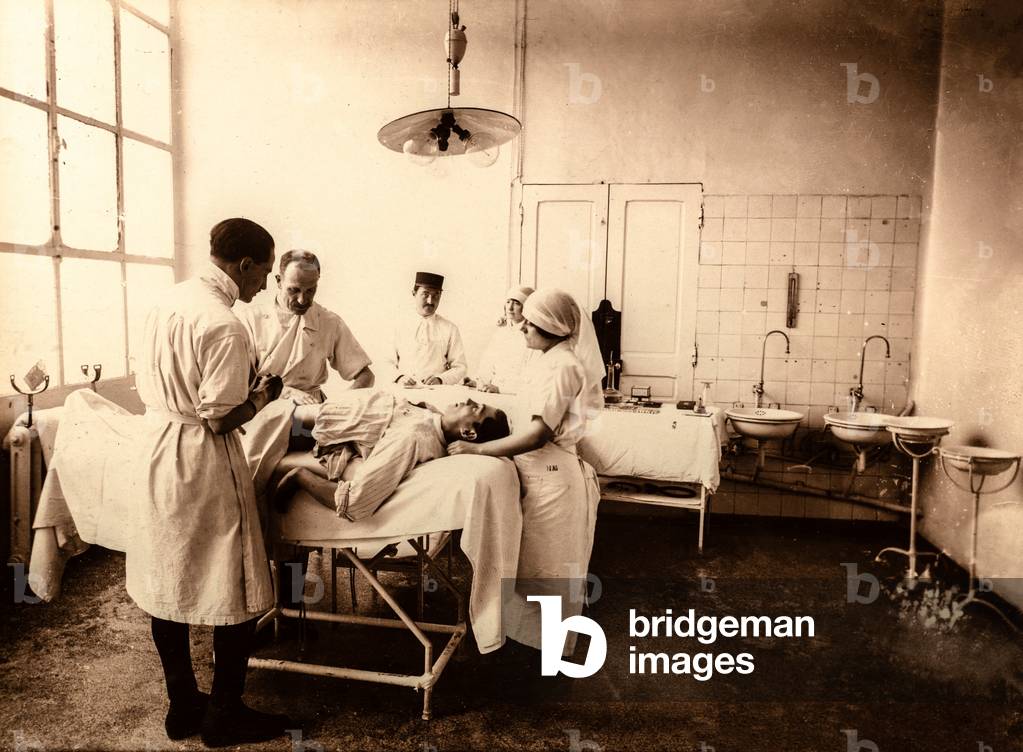 Patients and Attendants Pose in Ward, c.1890 (silver gelatin print)