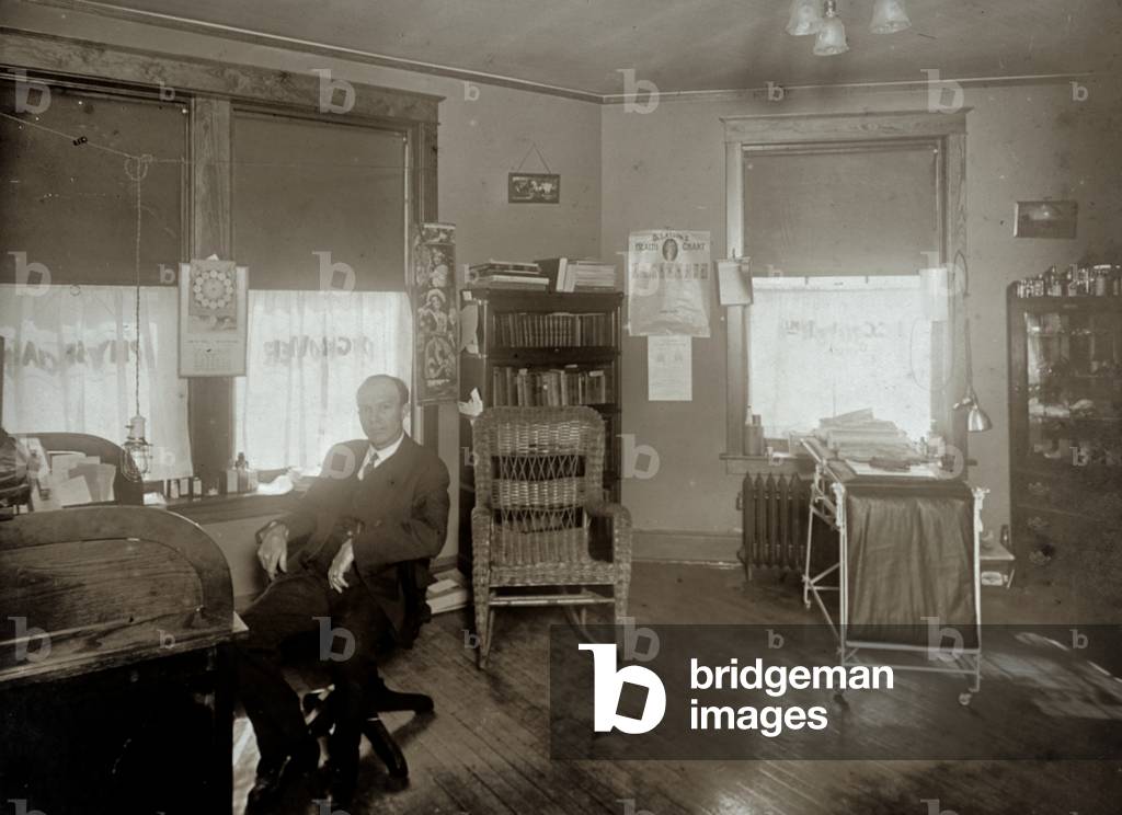 Office with Operating Table, 1915 (silver gelatin print)