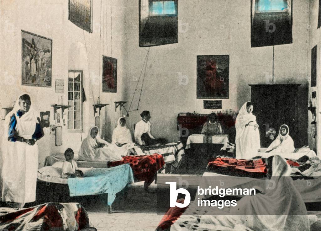 Ward in Emmanuel Hospital, Ajnala, Ajnala, India, c.1920 (postcard)