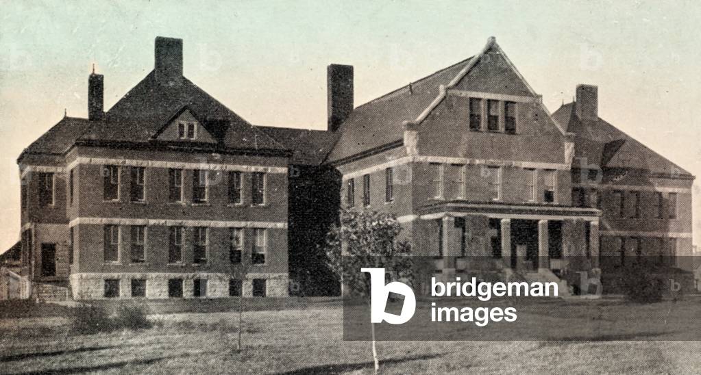 Indian Asylum, Canton, South Dakota, USA, 1914 (postcard)