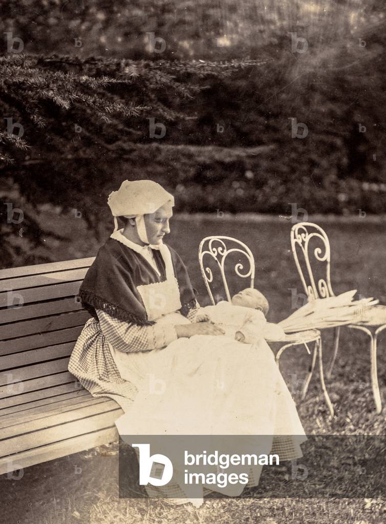 Nurse Holding Baby, c.late 1800s (cabinet card)