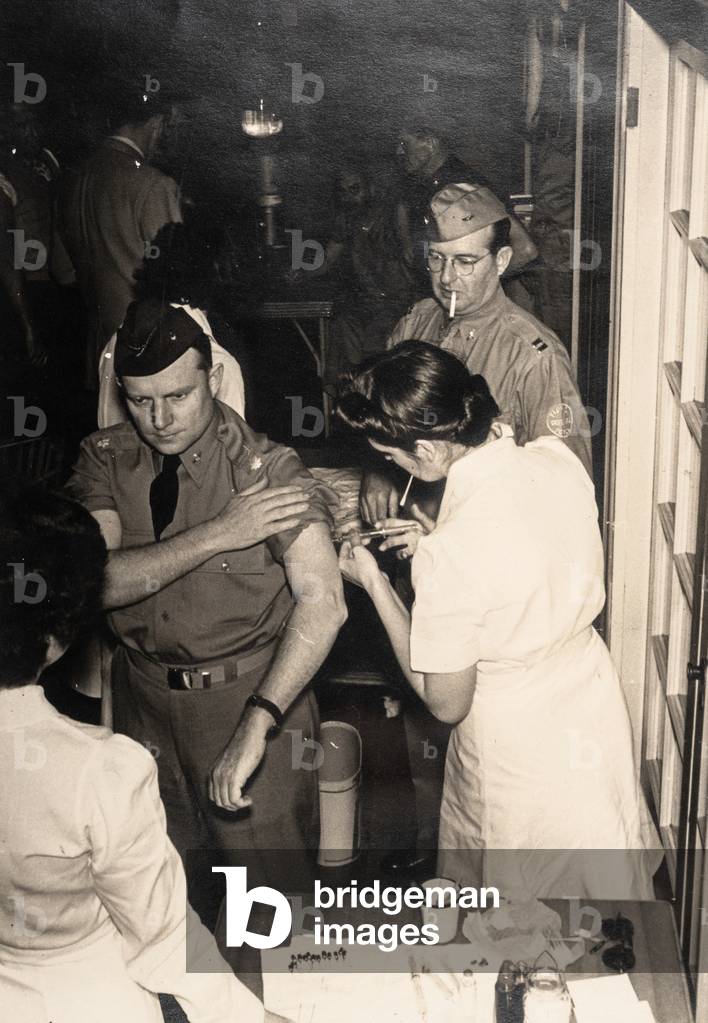 Soldier Receiving a Vaccination, West Palm Beach, FL, USA, 1942 (silver gelatin print)